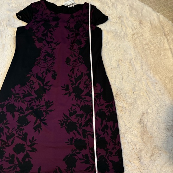 Purple and Black Knee Length Dress - Picture 7 of 10